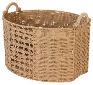 Thumbnail 1: 20x16x12 Woven Basket w/ Handles 