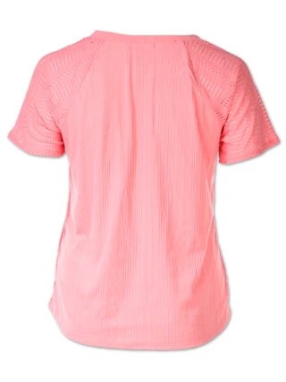 Thumbnail 2: Cure Women's Plus Ribbed Button Shoulder Top 