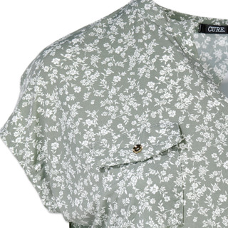 Thumbnail 4: Cure Women's Plus Button Down V-Neck Top 
