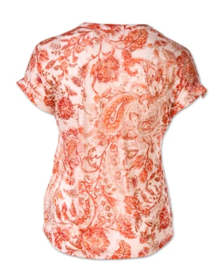 Thumbnail 2: Kate Park Women's Plus Paisley Crochet Detail Cuff Sleeve Top 