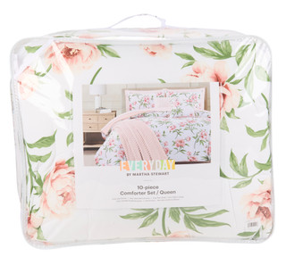 Thumbnail 1: Martha Stewart Queen Size 10 Pc Floral Comforter Set 