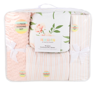Thumbnail 2: Martha Stewart Queen Size 10 Pc Floral Comforter Set 