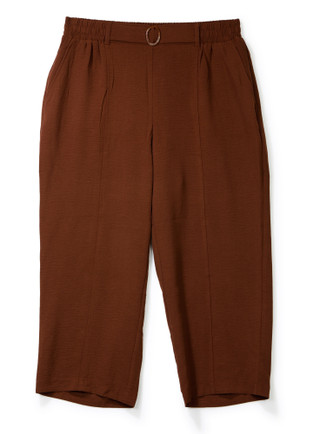 Thumbnail 1: Soho Apparel Women's Plus Wide Leg Pants with Faux Belt 