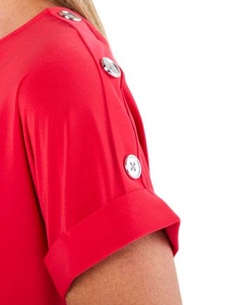 Thumbnail 2: Ava & Grace Women's Button Sleeve Top 