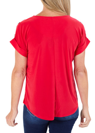 Thumbnail 3: Ava & Grace Women's Button Sleeve Top 