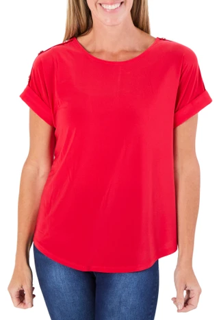 Thumbnail 1: Ava & Grace Women's Button Sleeve Top 