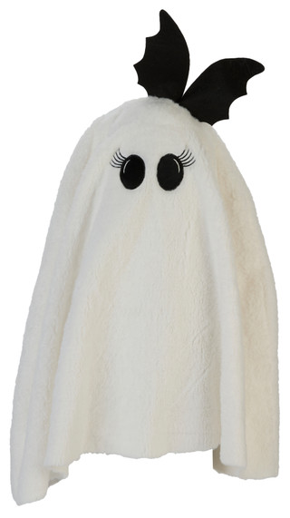 Thumbnail 1: Magical Season 16 in Plush Halloween Ghost with Bat Bow Decor 