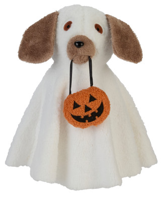 Thumbnail 1: Magical Season 12 in Dog Ghost with Pumpkin Halloween Decor 