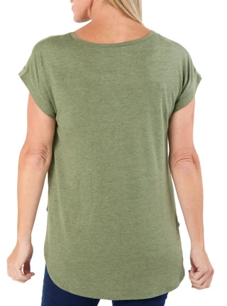 Thumbnail 2: Tru Self Women's Short Sleeve Dog Graphic Top 