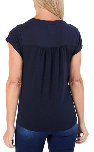 Thumbnail 2: Tru Self Women's Short Sleeve Peasant Top 