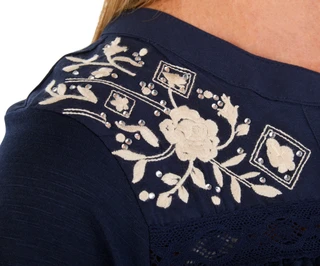 Thumbnail 3: Tru Self Women's Short Sleeve Peasant Top 