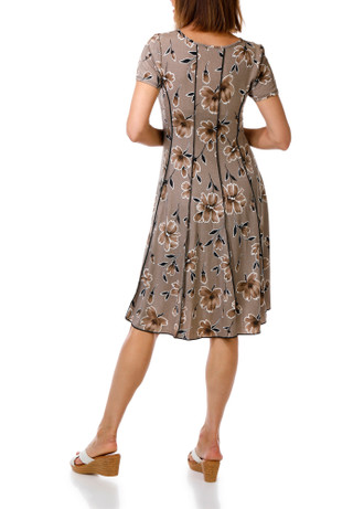 Thumbnail 2: Sami & Jo Women's Floral Flat Panel Keyhole Dress 