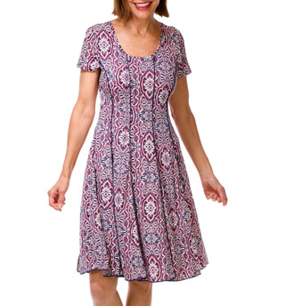 Thumbnail 2: Sami & Jo Women's Print Flat Panel Dress 