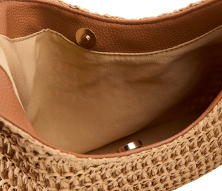 Thumbnail 2: Nanette Lepore Crocheted Straw Shoulder Bag with Scarf & Charm 