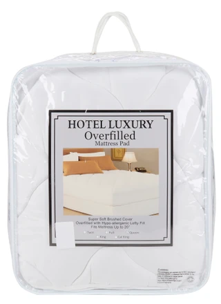 Thumbnail 1: Hotel Luxury Queen Size Overfilled Mattress Pad 