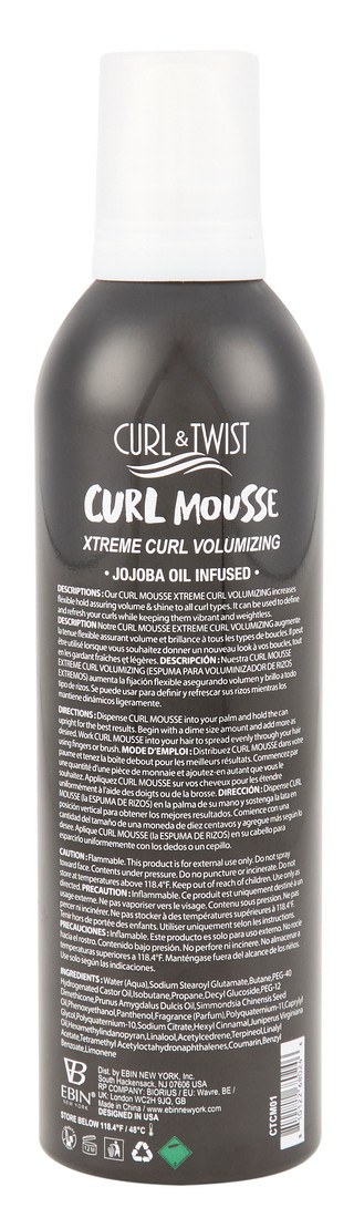 Thumbnail 2: Ebin New York 12 oz Xtreme Curl Volumizing Mousse 