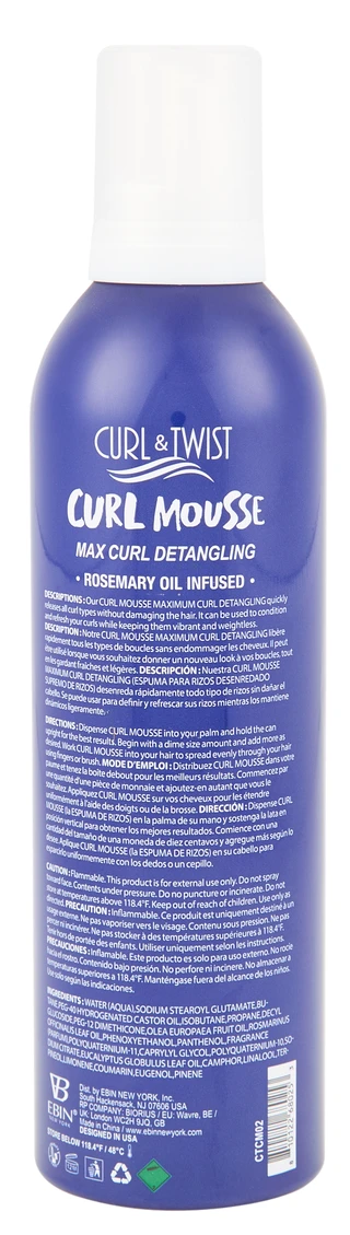 Thumbnail 2: Ebin New York 12 oz Max Curl Detangling Curl Mousse 