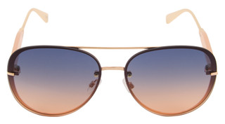 Thumbnail 2: Jessica Simpson Women's Gold Ombre Aviator Sunglasses 