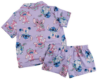 Thumbnail 2: STITCH Little Girl's 2 Pc Stitch Graphic Sleep Set 