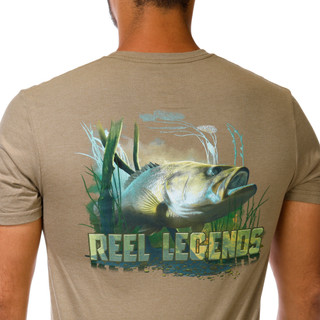Thumbnail 10: REEL LEGENDS Men's Short Sleeve Bass Graphic Tee 