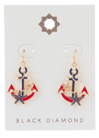 Thumbnail 1: Black Diamond Americana Coastal Earrings 