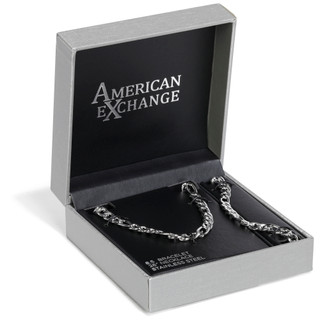 Thumbnail 1: AMERICAN EXCHANGE Men's 2 Pc Stainless Steel Necklace & Bracelet Set 
