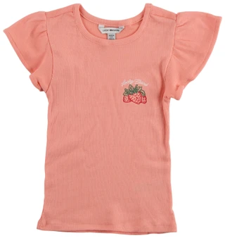 Thumbnail 1: Lucky Brand Big Girl's Short Sleeve Ribbed Embroidered Tee 