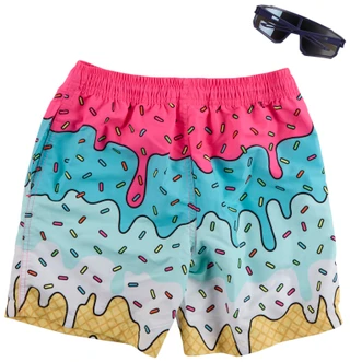 Thumbnail 2: STITCH AND STONE Boy's Drip Swim Trunk with Sunglasses 