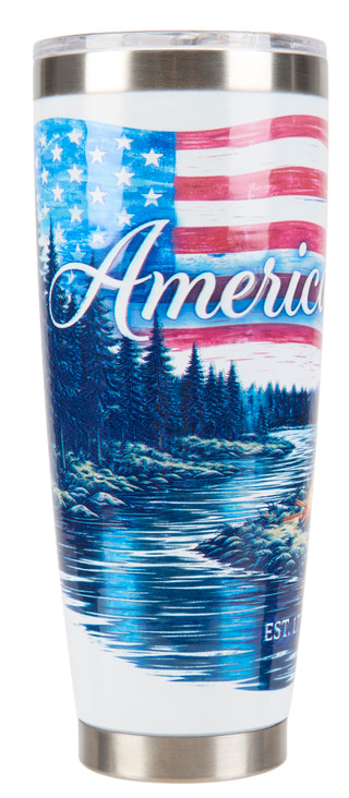 Thumbnail 1: Brighten the Season Americana River Camp Tumbler  