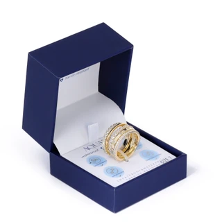 Thumbnail 2: AQUAMIR 5 Pc Stackable Cubic Zirconia Waterproof Rings 