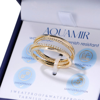 Thumbnail 6: AQUAMIR Cubic Zirconia Waterproof Ring 