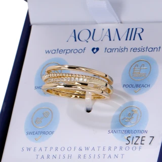 Thumbnail 9: AQUAMIR Cubic Zirconia Waterproof Ring 