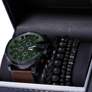 Thumbnail 2: AMERICAN EXCHANGE Men's 5 Pc Watch & Bracelet Set 