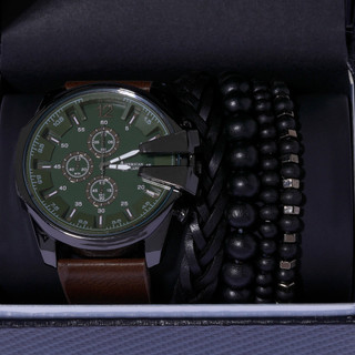 Thumbnail 1: AMERICAN EXCHANGE Men's 5 Pc Watch & Bracelet Set 