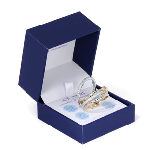 Thumbnail 9: AQUAMIR Interlock Cubic Zirconia Waterproof Ring Stack 