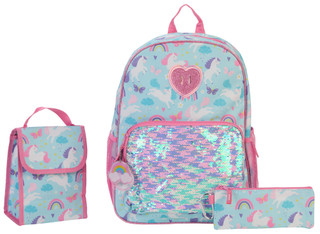 Thumbnail 1: Girls 6 Pc Unicorn Backpack Set 