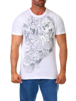 Thumbnail 1: Ecko Unltd. Men's Puff Skull Print Graphic T-Shirt 