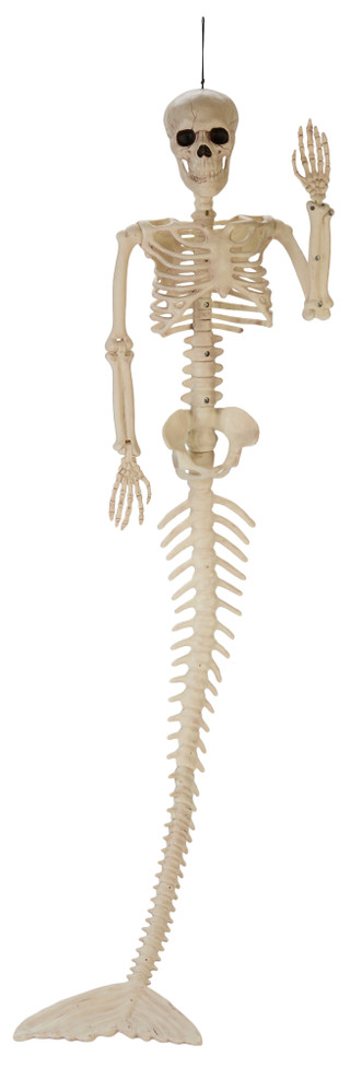 Thumbnail 1: Magical Season 48 in Halloween Mermaid Skeleton Home Accent 