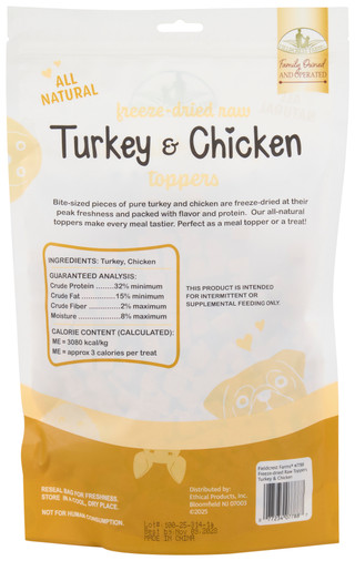 Thumbnail 2: Fieldcrest Farms 12 oz Freeze Dried Raw Turkey & Chicken Toppers 