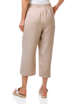 Thumbnail 2: Soho Apparel Women's 2 Pocket Tie Front Comfort Waist Capris 