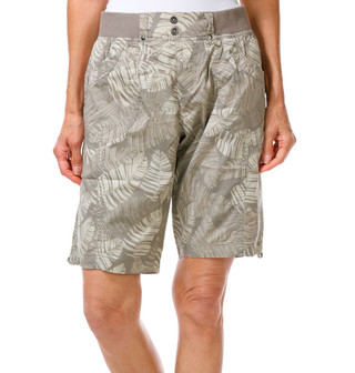 Thumbnail 1: Dash Women's Kate 4 Pocket Knit Waist Leg Grommet Bermudas 