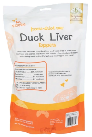 Thumbnail 2: Fieldcrest Farms 12 oz Freeze Dried Raw Duck Liver Toppers 