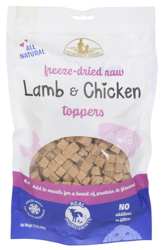 Thumbnail 1: Fieldcrest Farms 12 oz Freeze Dried Lamb & Chicken Toppers 