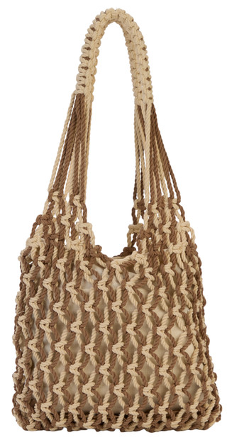 Thumbnail 1: Sun N' Sand Open Crochet Scoop Tote Bag 