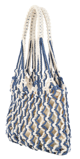 Thumbnail 2: Sun N' Sand Macrame Scoop Tote with Canvas Interior 