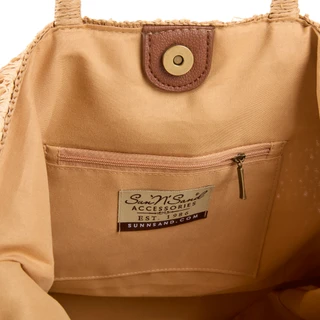 Thumbnail 3: Sun N' Sand Beaded Straw Tote Bag 