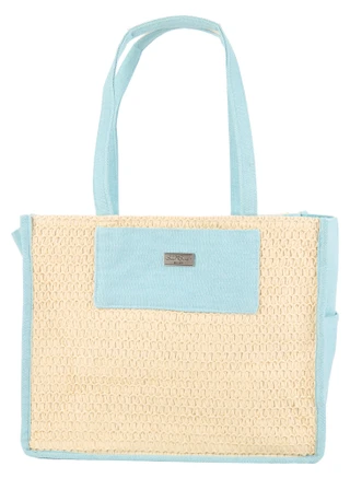 Thumbnail 1: Sun N' Sand Straw Canvas Shoulder Tote Bag 