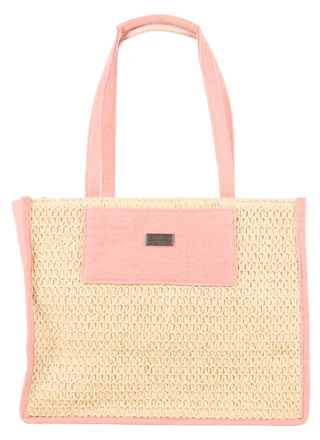 Thumbnail 1: Sun N' Sand Straw Canvas Shoulder Tote Bag 