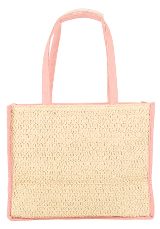 Thumbnail 3: Sun N' Sand Straw Canvas Shoulder Tote Bag 