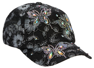 Thumbnail 1: True Love Accessories Women's Butterfly & Floral Accent Cap 